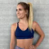brassiere de sport bleu made in france les poulettes fitness vue de face 1
