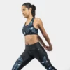brassiere de sport ecoresponsable equivoque noir et verte gayaskin ensemble 2