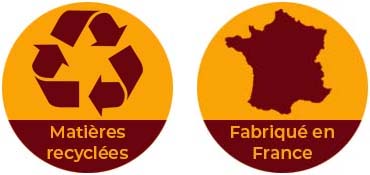 logo fabriqué en France et en matières recyclées