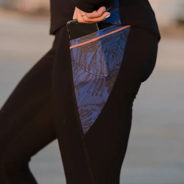 legging de sport ecoresponsable effet polaire femme hiver thermal mercure vue de cote gayaskin