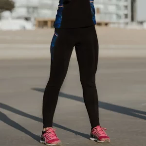 legging de sport ecoresponsable effet polaire femme hiver thermal mercure vue face gayaskin