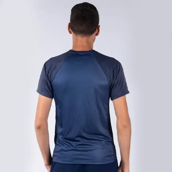 tshirt de sport bleu homme toulon made in france ecoresponsable vue de dos entier triloop
