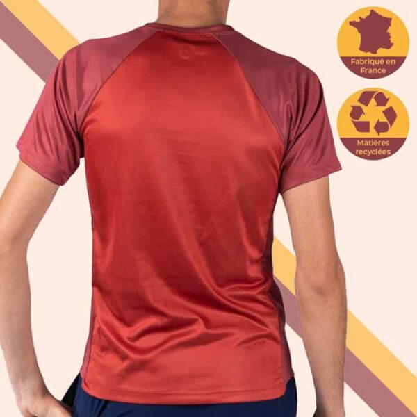 tshirt sport rouge bonifacio technique running homme ecoresponsable made in france Triloop