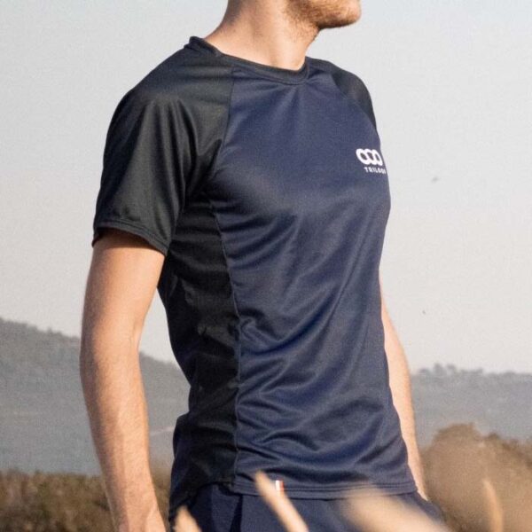 tshirt de sport technique bleu pour homme de la marque triloop