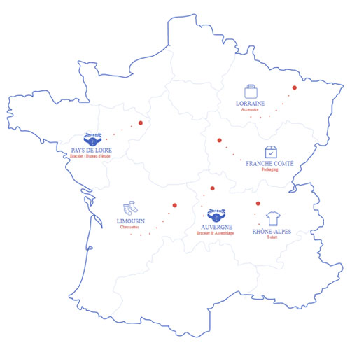 carte France fabrication le colibri frenchy