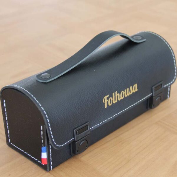 sacoche pétanque noire élégant fabriqué en France marque Folhousa