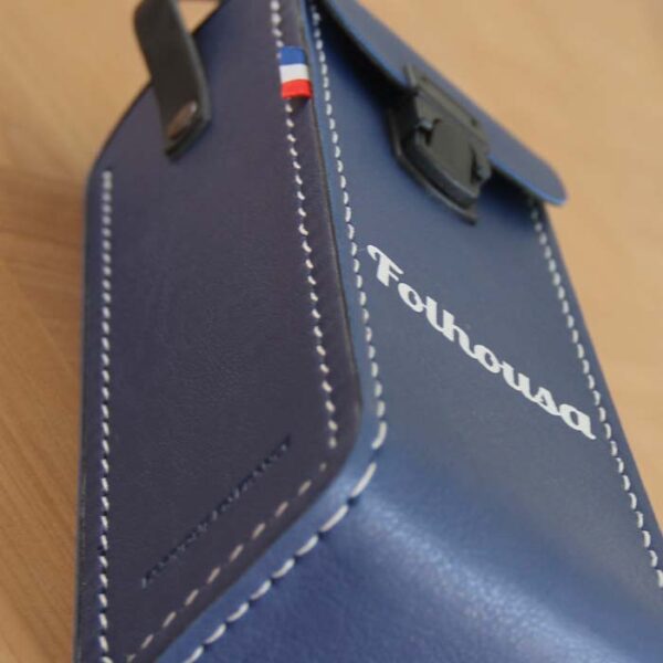 sacoche pétanque bleu traditionnel fabriqué en France marque Folhousa