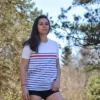 tshirt de sport la mariniere femme made in france ecoresponsable le colibri frenchy vue de face nature