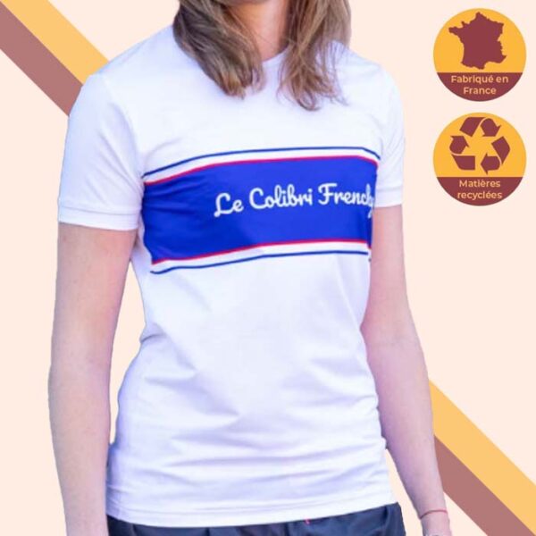 tshirt sport femme technique made in france ecoresponsable imparable le colibri frenchy face