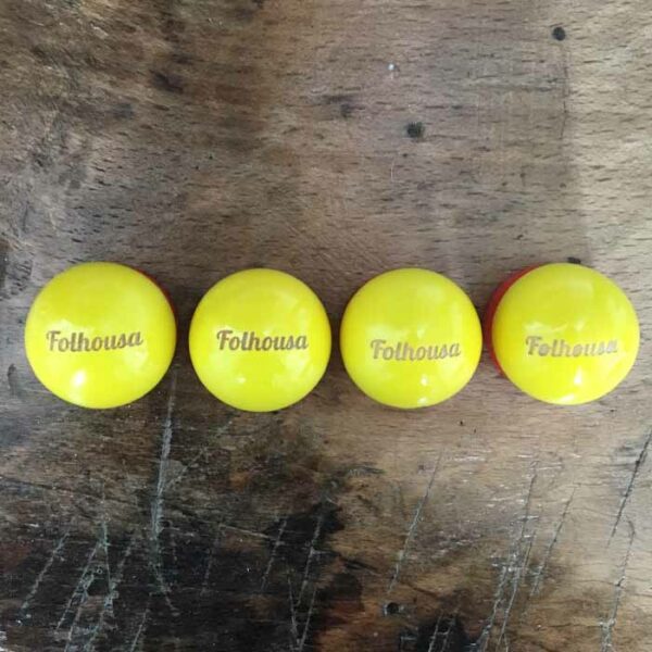 cochonnet pétanque jaune fluo fabriqué en France marque Folhousa