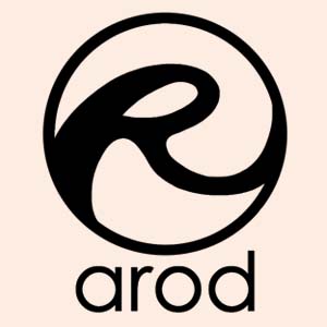 Logo de la marque de sport française Arod sur fond beige