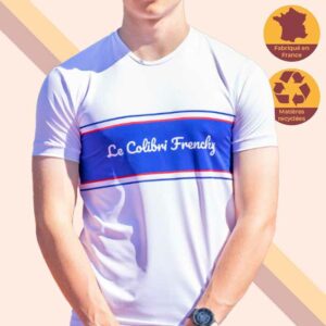 tshirt sport homme technique made in france ecoresponsable imparable le colibri frenchy face