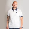 polo blanc homme made in france aura evolution vue de face