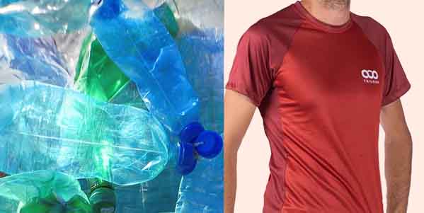 bouteilles plastiques recyclees devient tshirt sport ecoresponsable