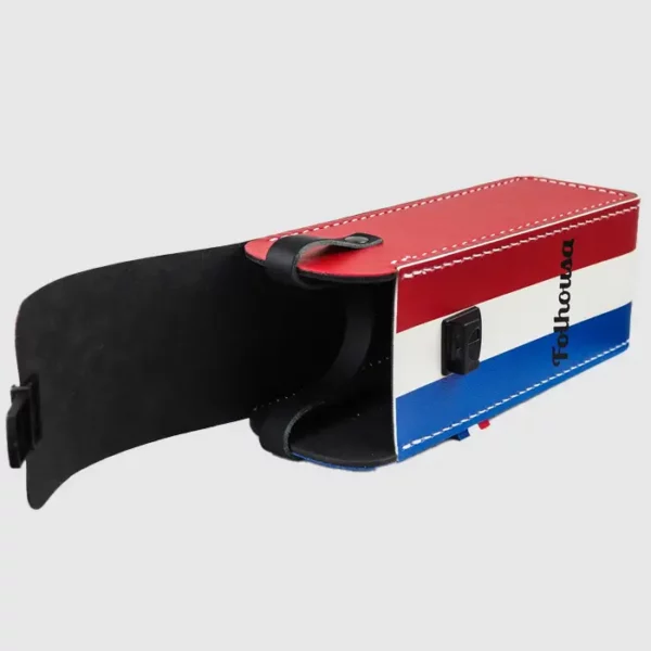 Sacoche Pétanque Shilton Made In France - Pour 3 Boules + Cochonnet - Poignée Cuir - Rouge Ou Noir